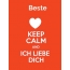 Beste - keep calm and Ich liebe Dich!