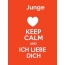 Junge - keep calm and Ich liebe Dich!