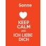 Sonne - keep calm and Ich liebe Dich!