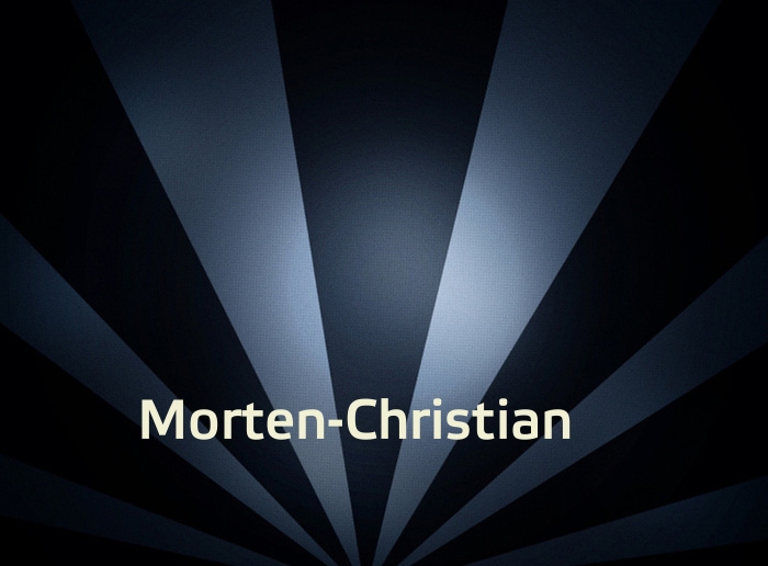 Bilder mit Namen Morten-Christian