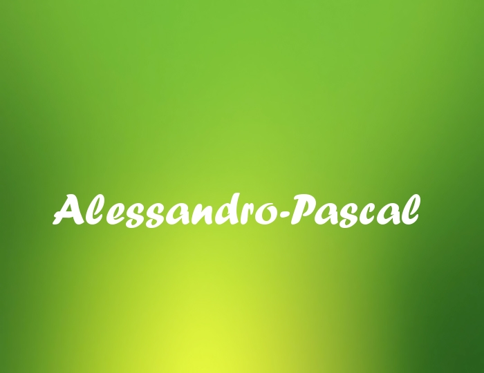 Bildern mit Namen Alessandro-Pascal