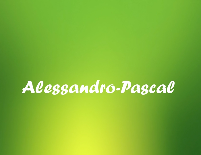 Bildern mit Namen Alessandro-Pascal
