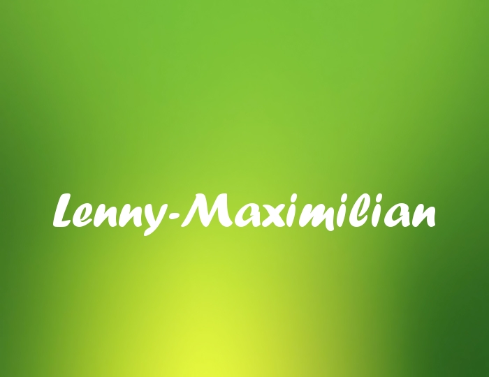Bildern mit Namen Lenny-Maximilian