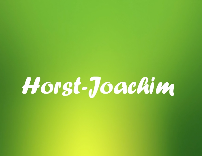 Bildern mit Namen Horst-Joachim