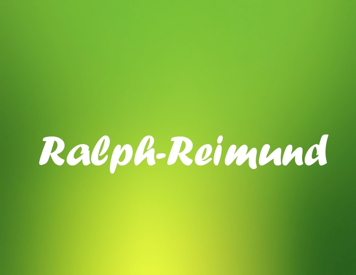 Bildern mit Namen Ralph-Reimund