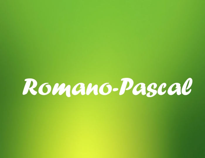 Bildern mit Namen Romano-Pascal Bildern mit Namen Romano-Pascal