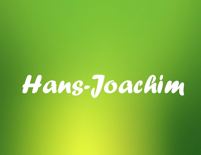 Bildern mit Namen Hans-Joachim