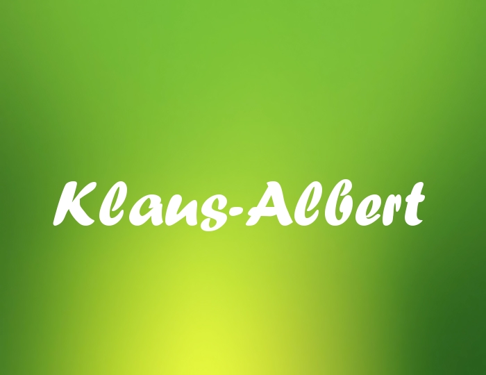 Bildern mit Namen Klaus-Albert