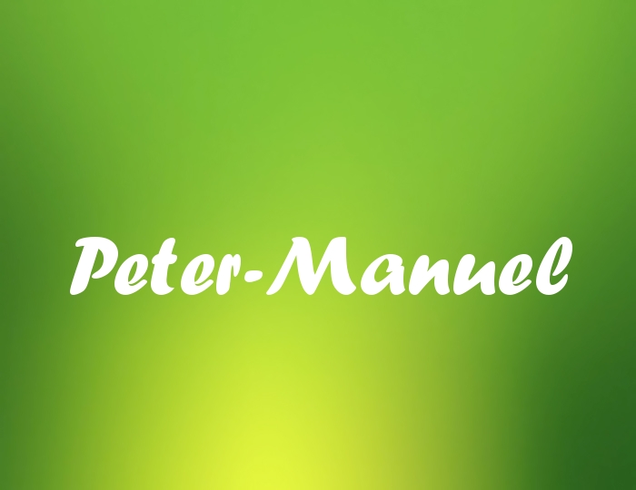 Bildern mit Namen Peter-Manuel