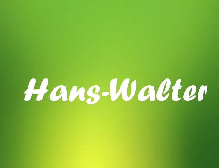 Bildern mit Namen Hans-Walter
