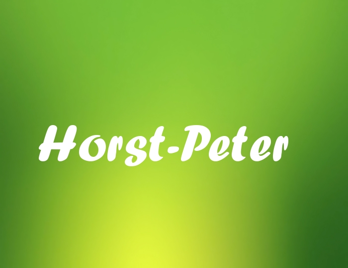 Bildern mit Namen Horst-Peter