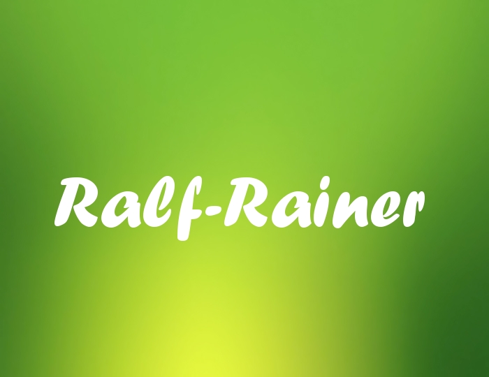 Bildern mit Namen Ralf-Rainer