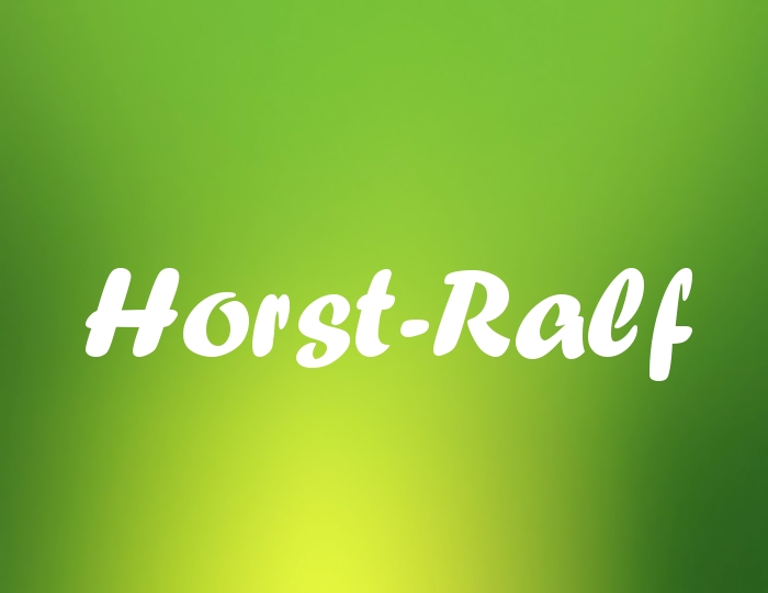 Bildern mit Namen Horst-Ralf