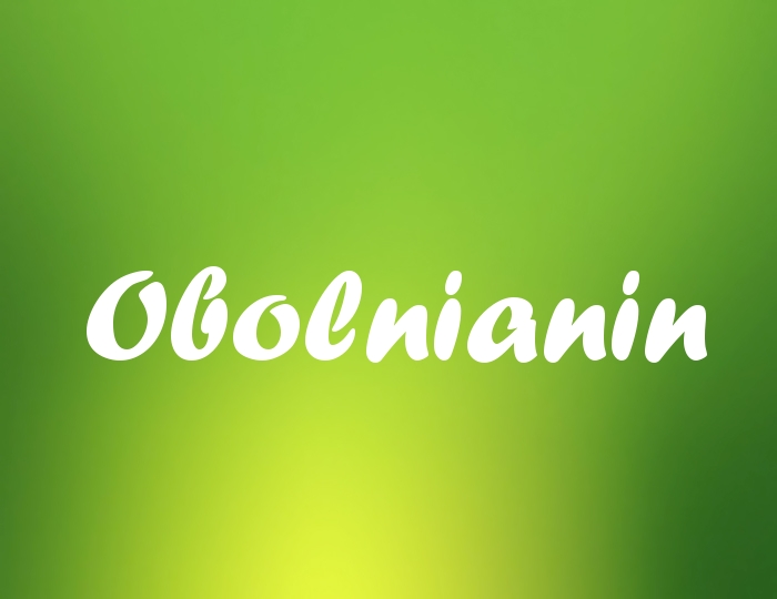 Bildern mit Namen Obolnianin Bildern mit Namen Obolnianin