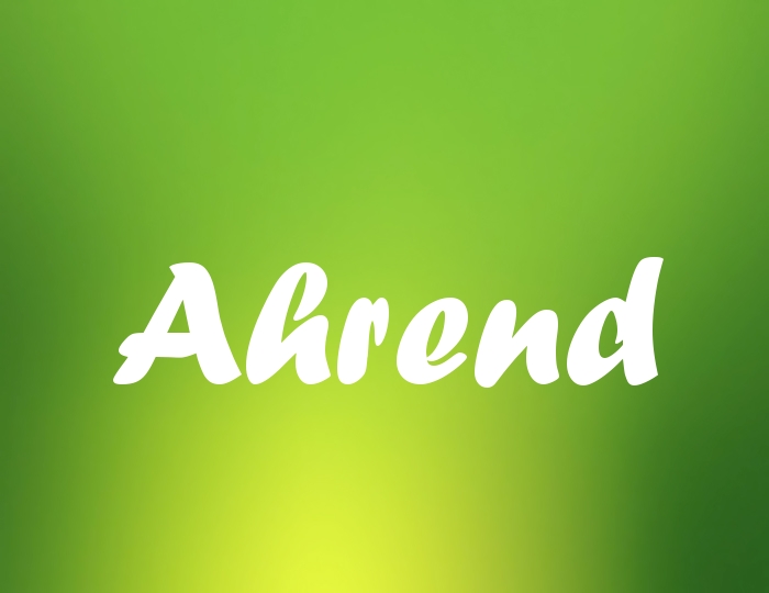 Bildern mit Namen Ahrend Bildern mit Namen Ahrend