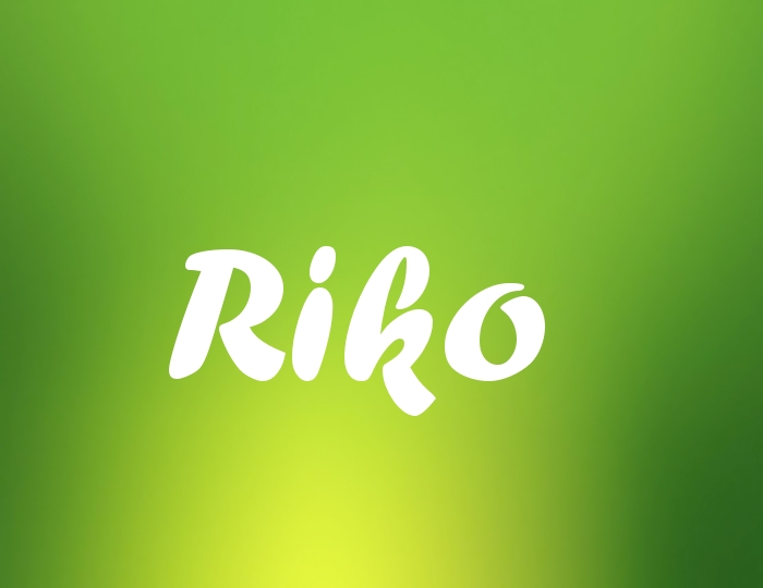 Bildern mit Namen Riko
