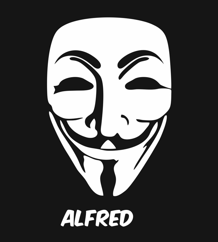 Bilder anonyme Maske namens Alfred