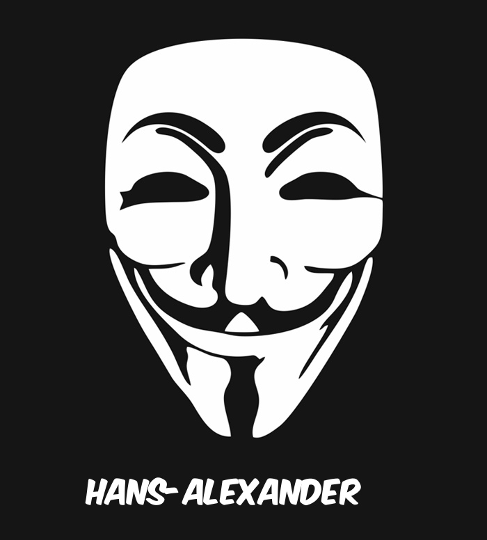 Bilder anonyme Maske namens Hans-Alexander Bilder anonyme Maske namens Hans-Alexander