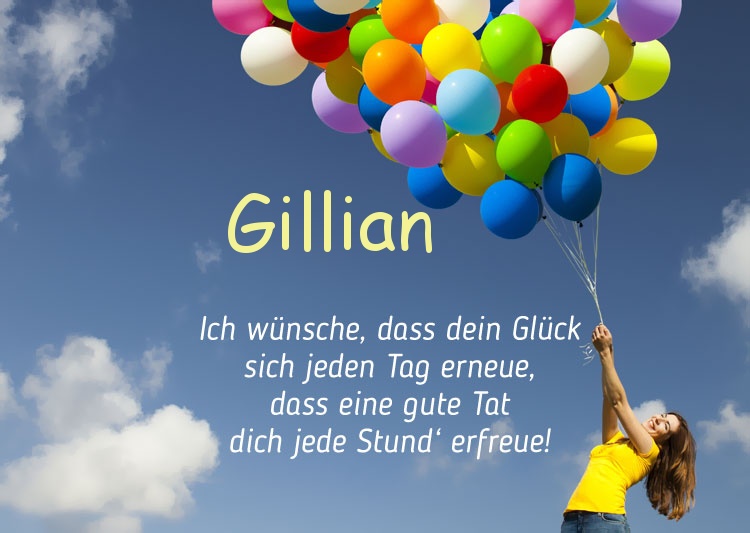 Gedicht zum geburtstag fr Gillian