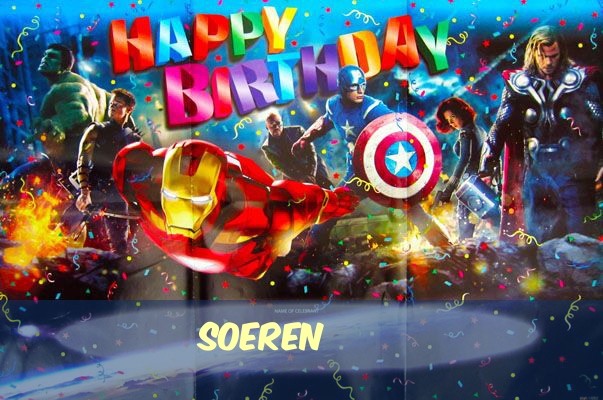 Geburtstagsgre fr Soeren von den Marvel-Helden
