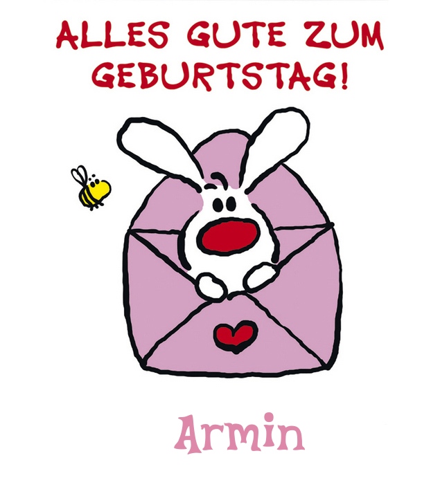 Geburtstagsgre fr Armin vom Hasen