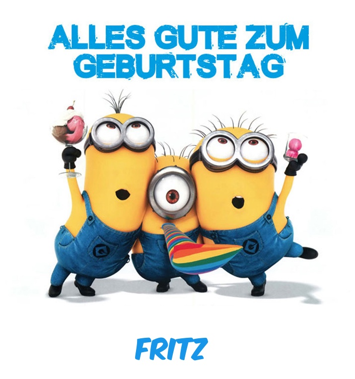 Alles Gute zum Geburtstag von Minions für Fritz