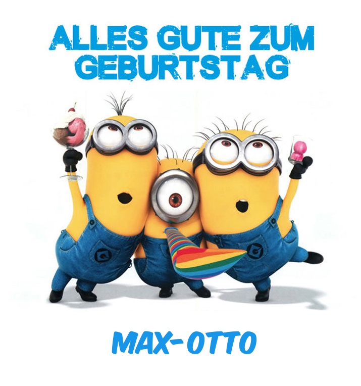 Alles Gute zum Geburtstag von Minions für Max-Otto