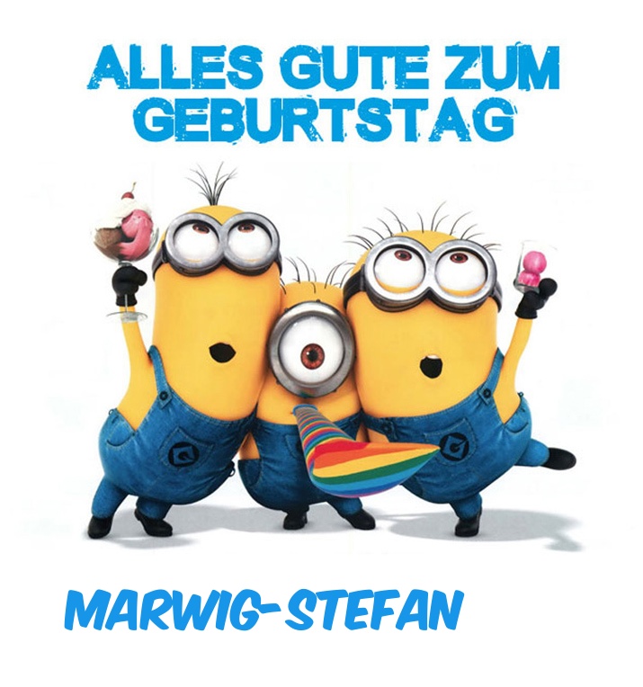Alles Gute zum Geburtstag von Minions fr Marwig-Stefan