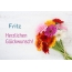 Blumen zum geburtstag fr Fritz