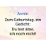 Zum Geburtstag ein Gedicht fr Armin