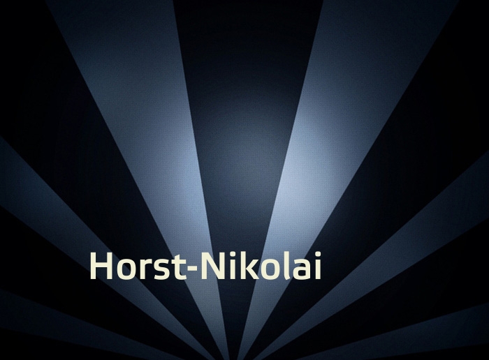 Bilder mit Namen Horst-Nikolai