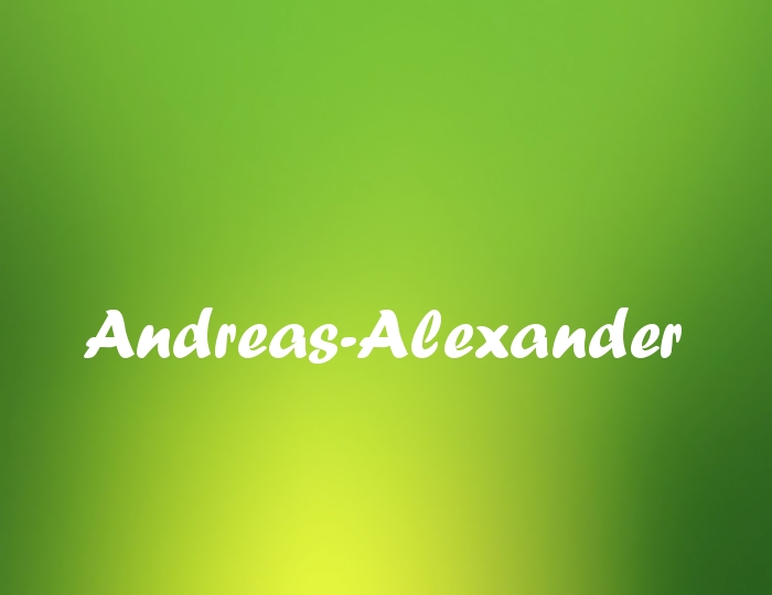 Bildern mit Namen Andreas-Alexander