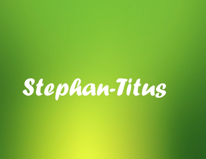Bildern mit Namen Stephan-Titus