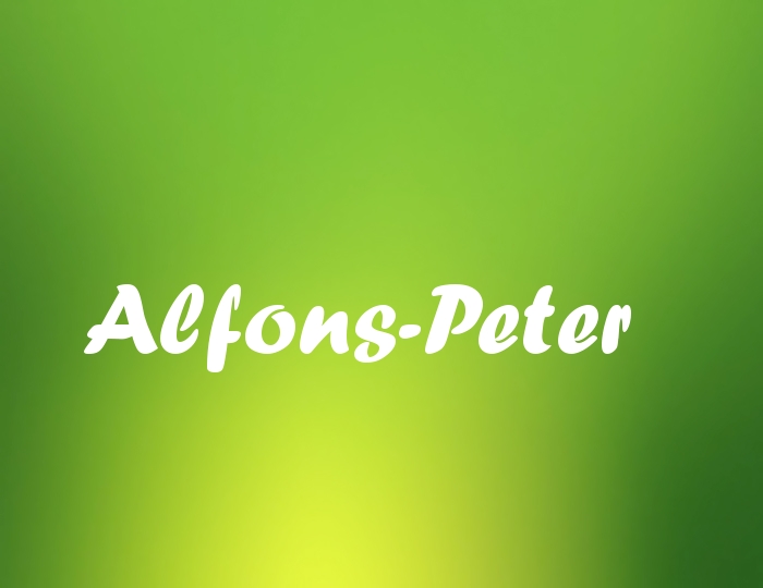 Bildern mit Namen Alfons-Peter