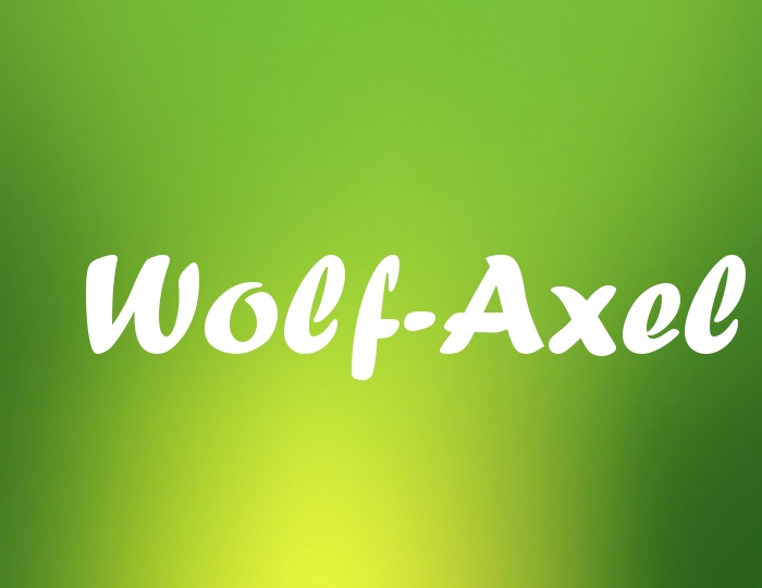 Bildern mit Namen Wolf-Axel