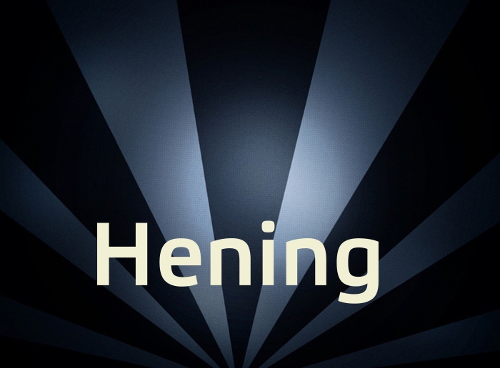 Bilder mit Namen Hening