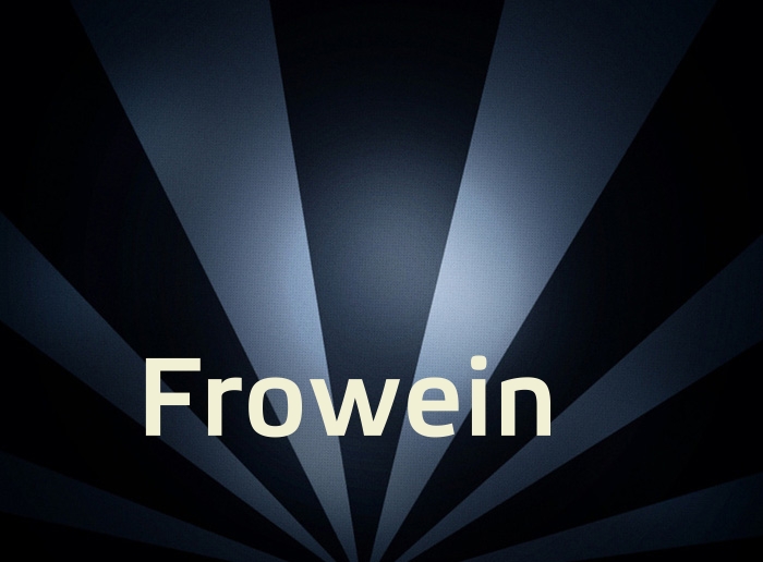 Bilder mit Namen Frowein