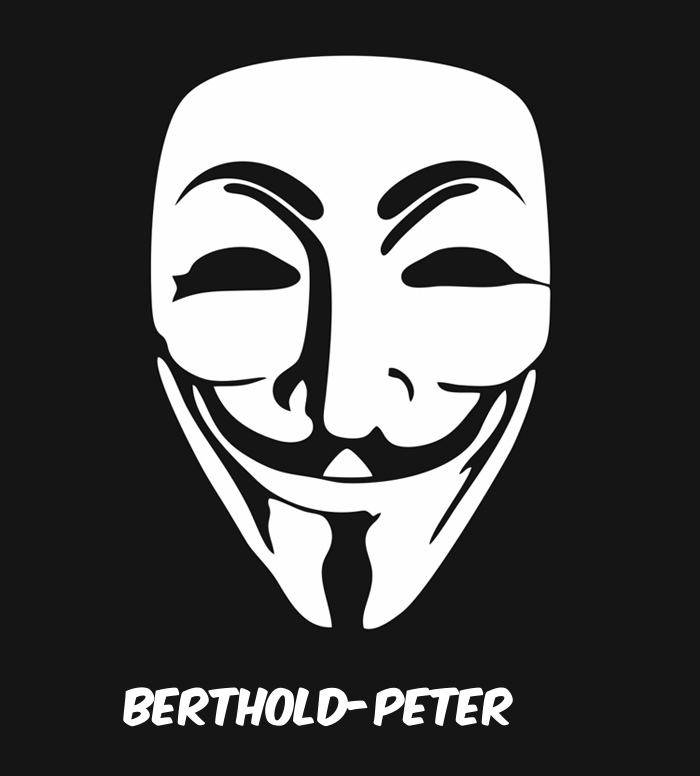 Bilder anonyme Maske namens Berthold-Peter