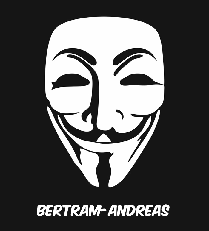 Bilder anonyme Maske namens Bertram-Andreas