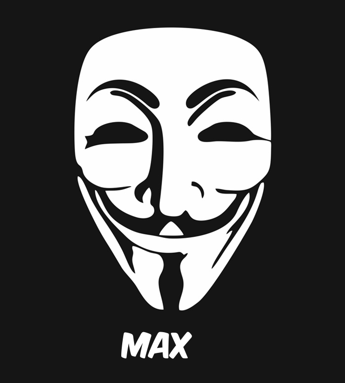 Bilder anonyme Maske namens Max