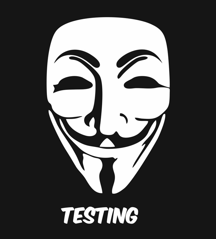 Bilder anonyme Maske namens Testing